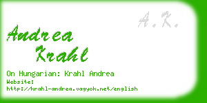 andrea krahl business card